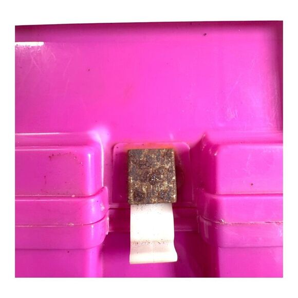 Vintage 1990 Barbie Core Matching Thermos Pink Lunchbox With Handle & Latch READ - Picture 5 of 15